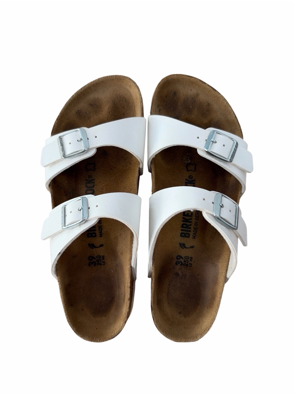 Birkenstock White Double-Strap Women's Sandals